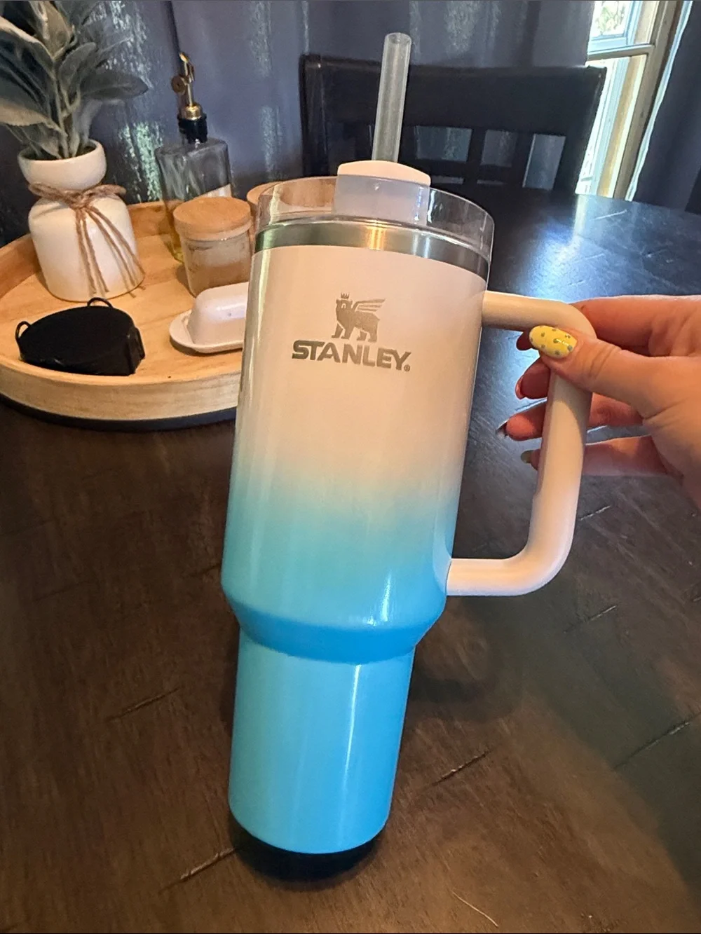 Stanley White to Blue Ombre Travel Mug with Handle